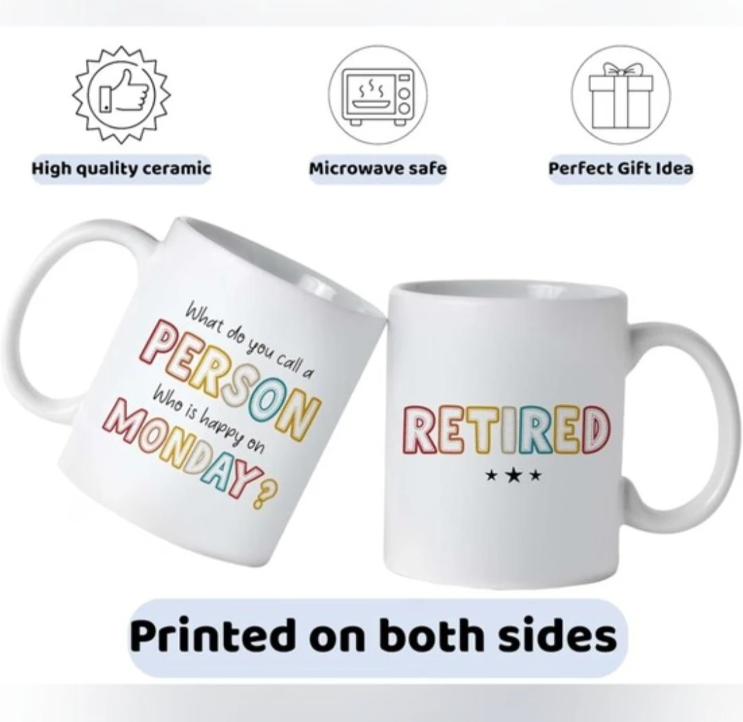 🏈New Funny Retired Theme Ceramic Mug - photo 2