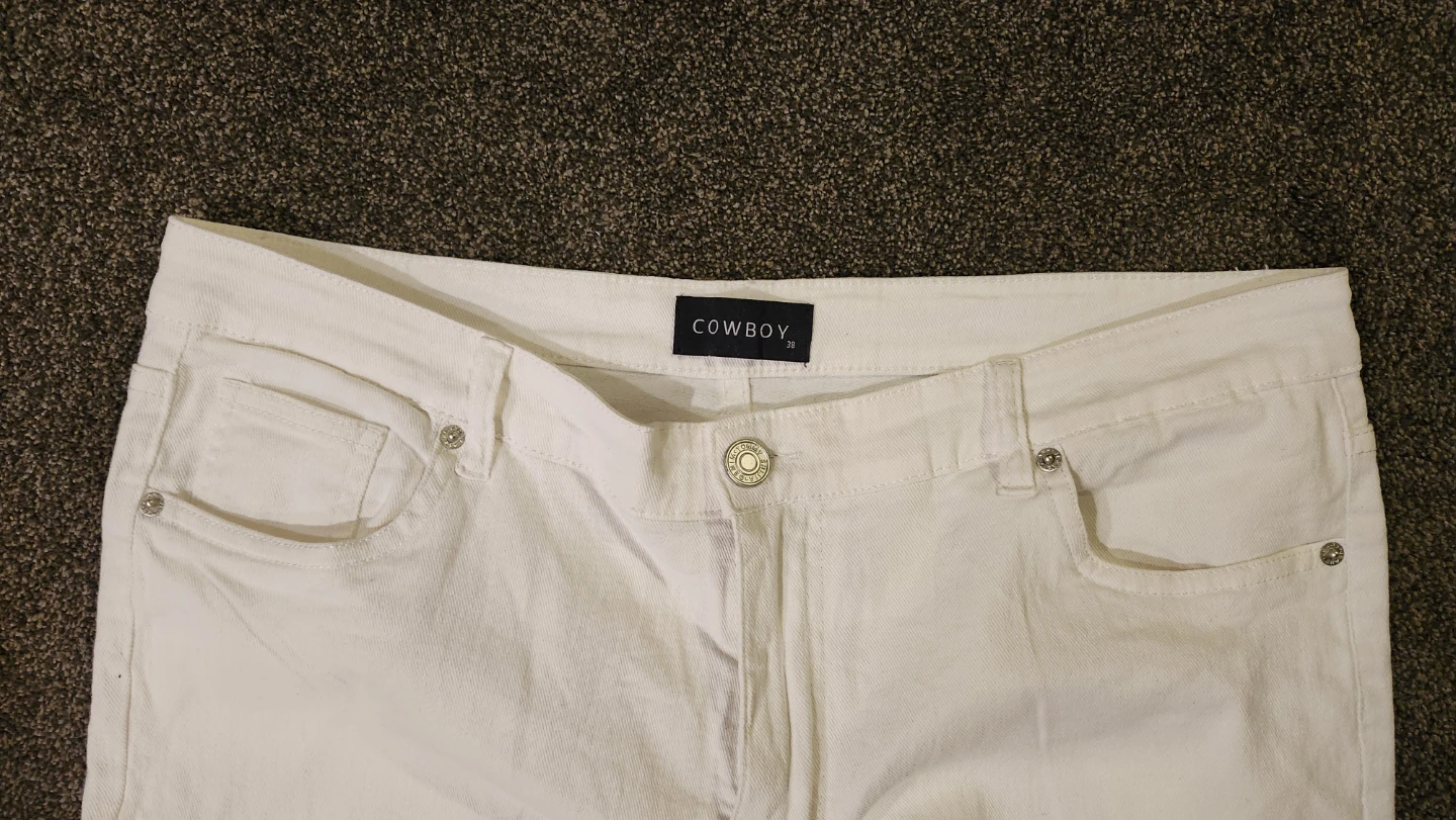 COWBOY White Denim Jeans - photo 2