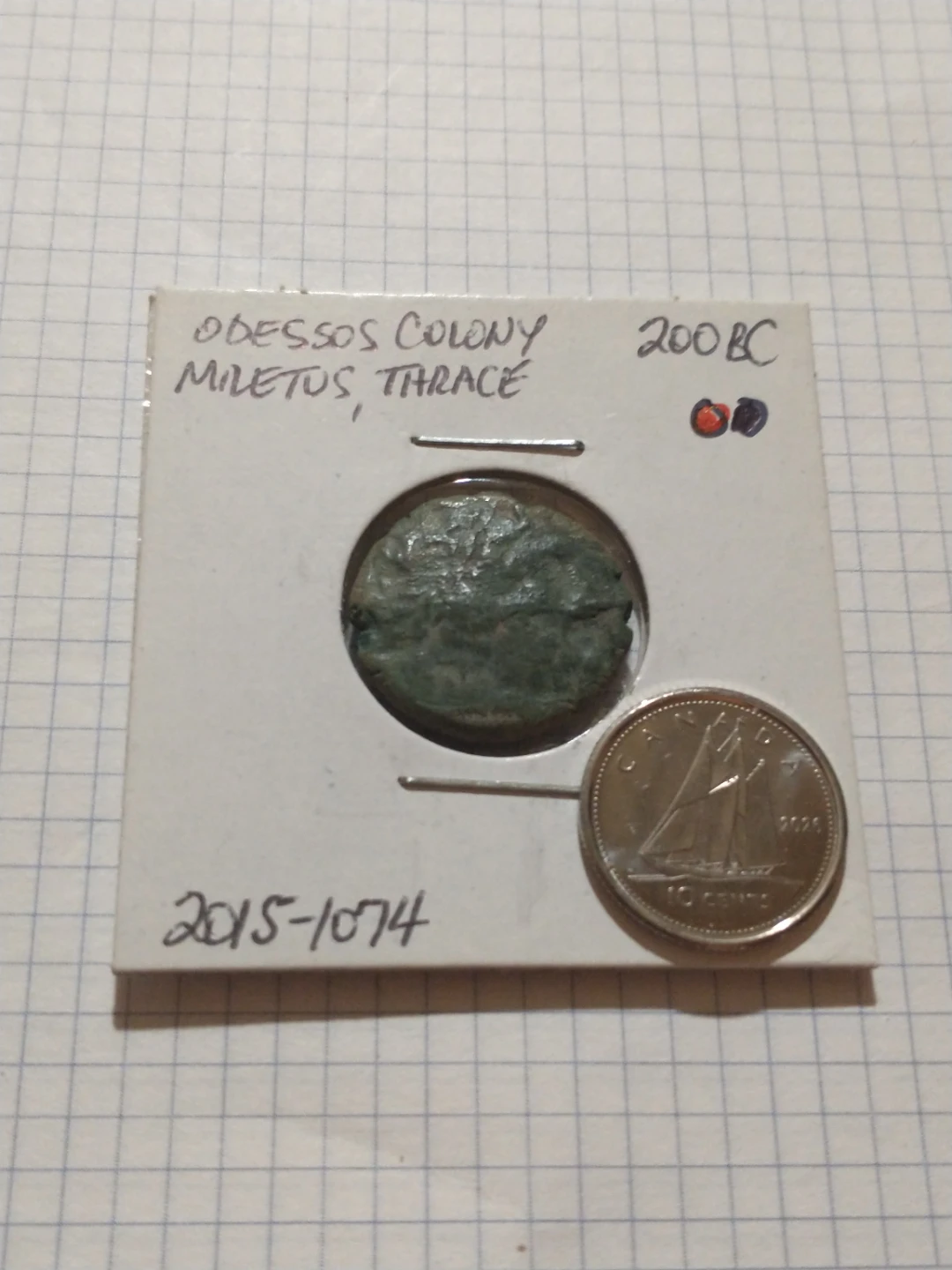 C. 200 BC Odessos Colony, Miletus, Thrace, Ancient Greek Bronze - photo 3