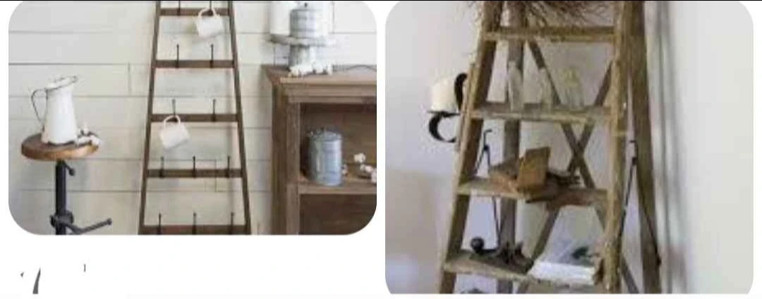 Vintage 5' Wooden Step Ladder & Shelf Use as a ladder/decorate - photo 5