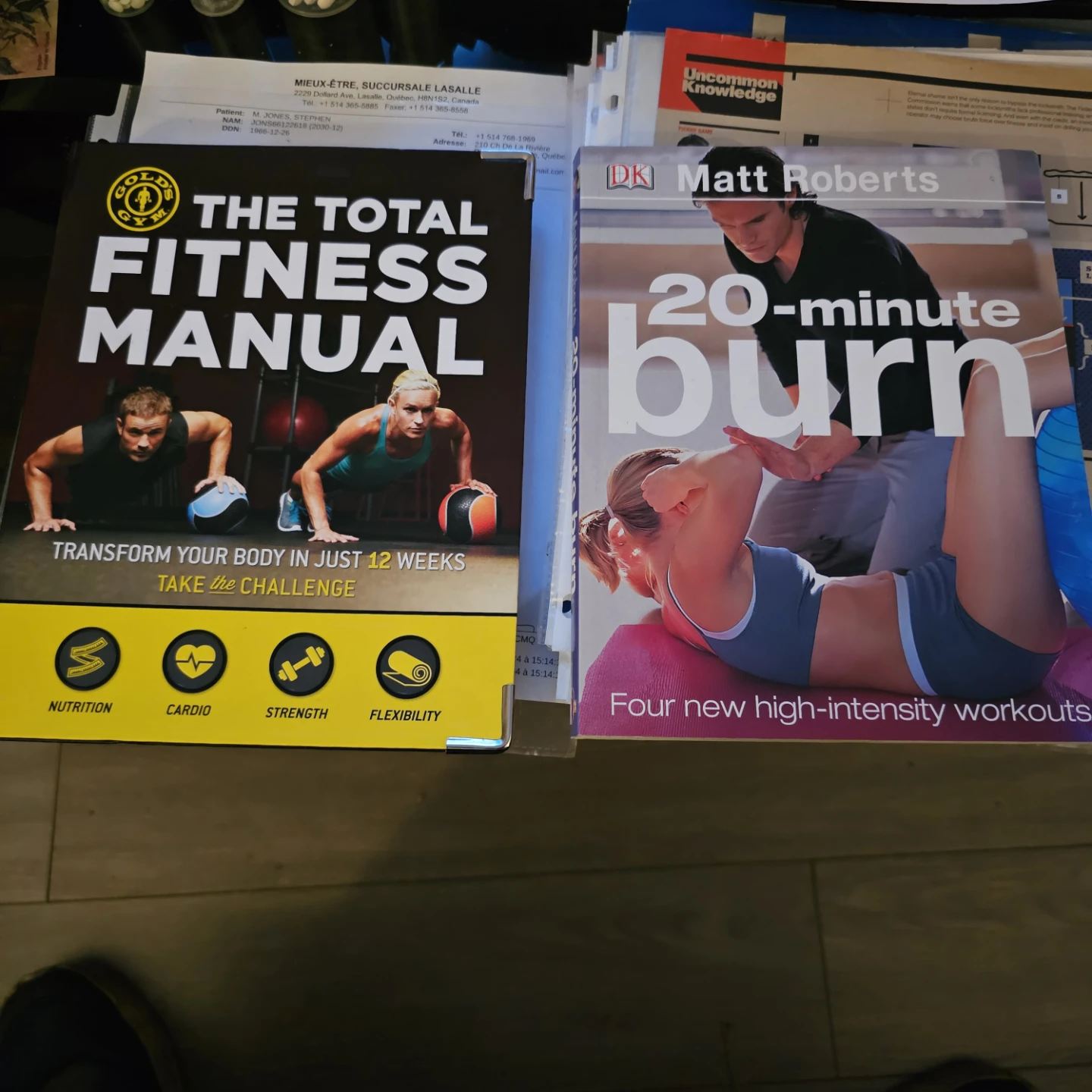 Two Fitness Books: Total Fitness Manual and 20-Minute Burn