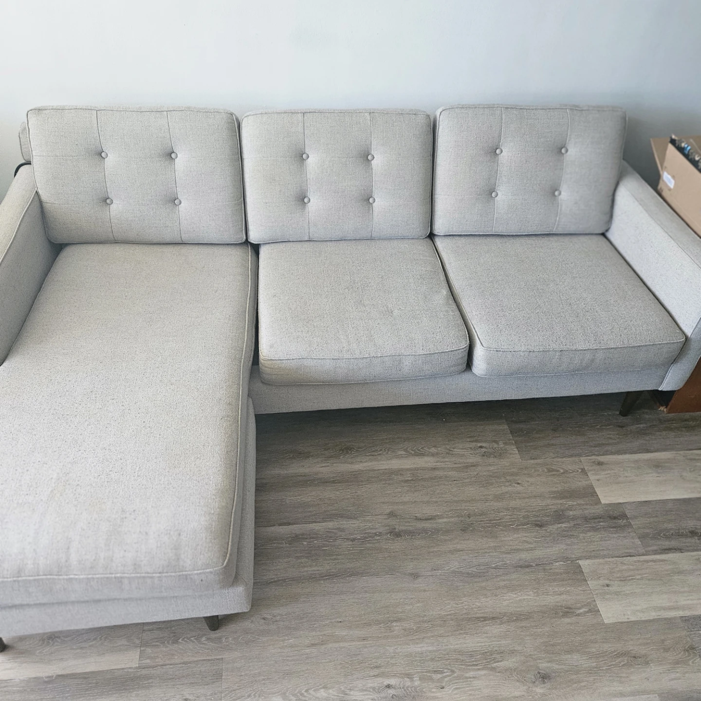 West Elm sofa with chaise - photo 3