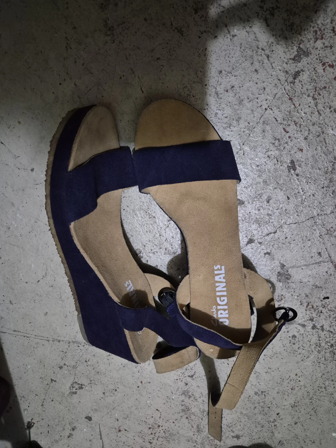 Clarks Originals Navy Suede Wedge Sandals - photo 2