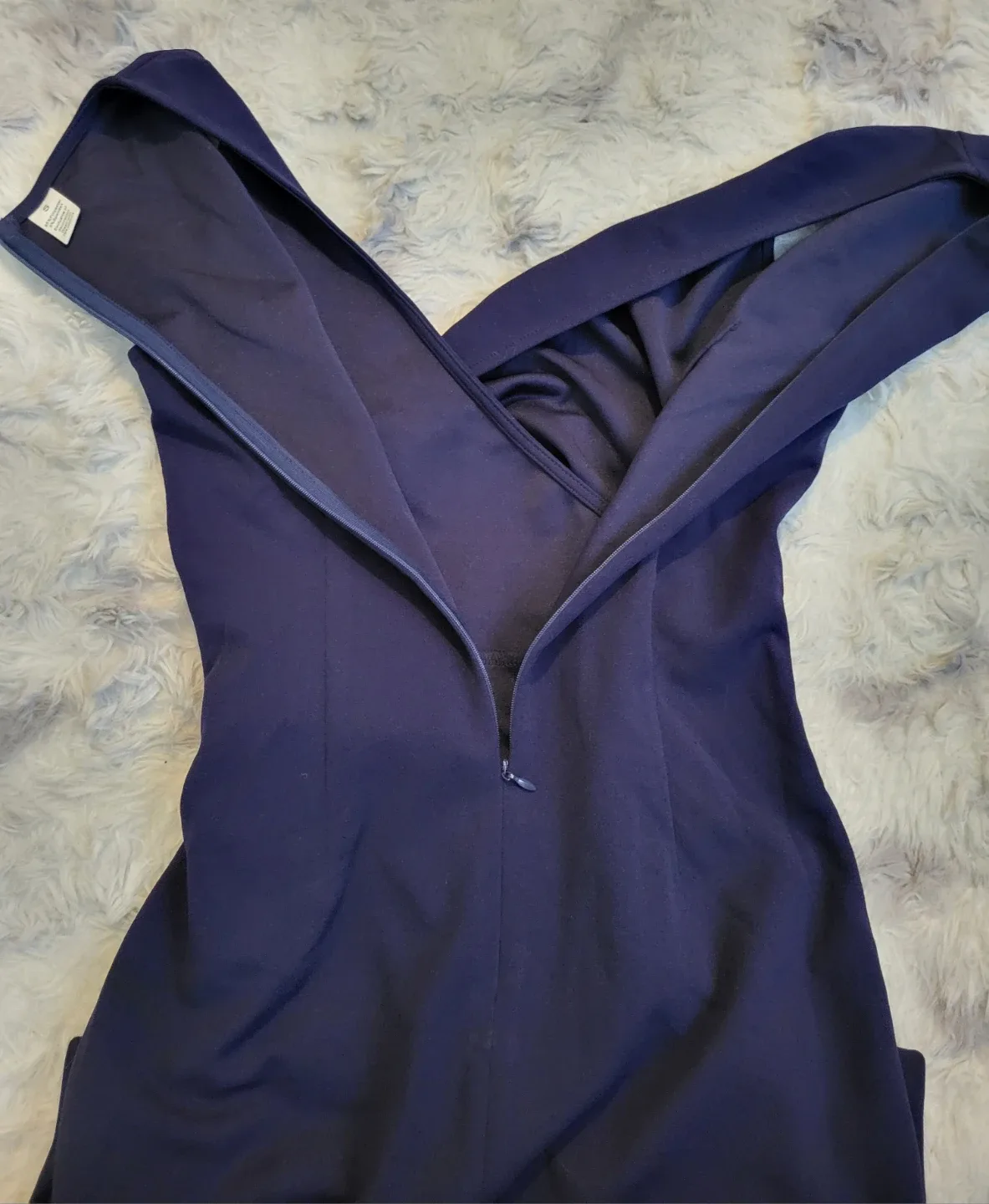 Navy Blue Sleeveless Wrap Dress Size Small - photo 4