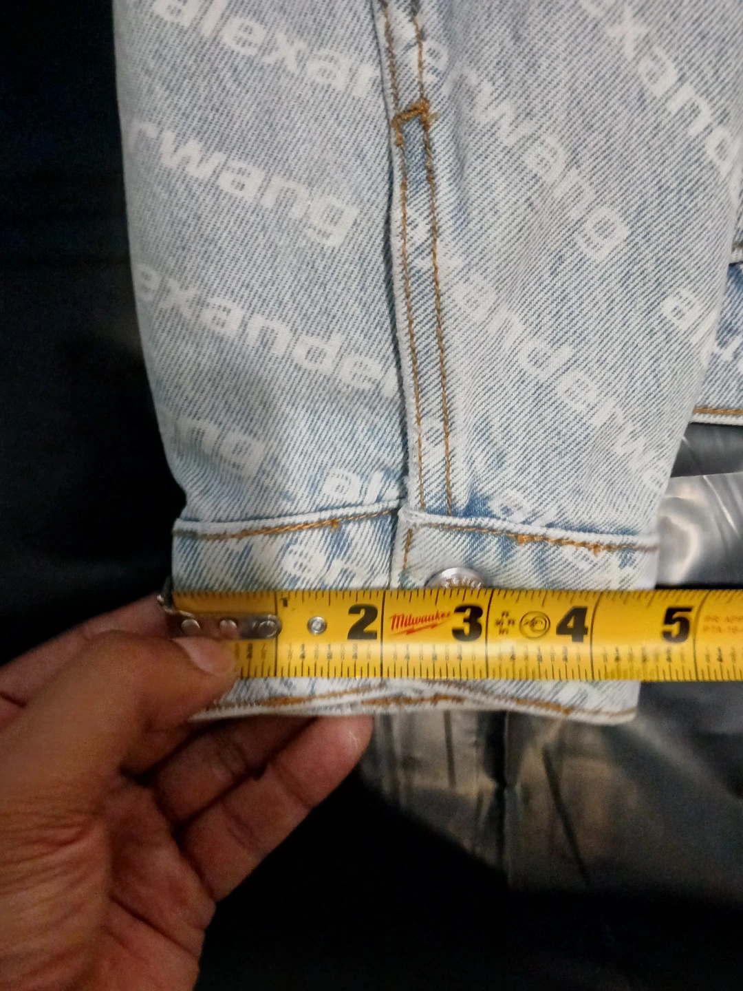 Alexander Wang Logo  Monogram Denim Jacket - photo 5