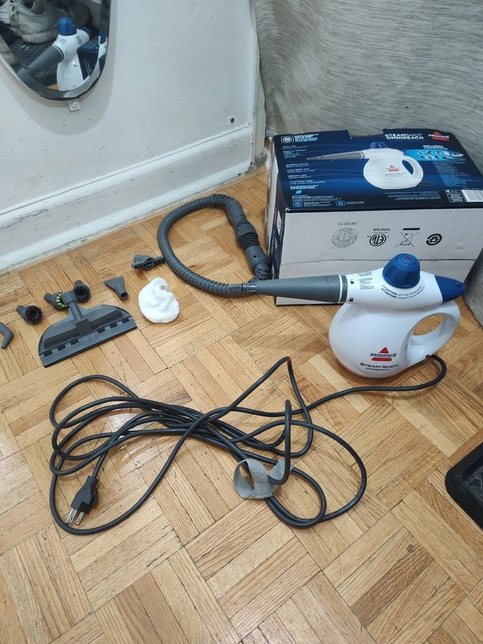 BISSELL Steam Shot OmniReach Handheld Steam Cleaner & Sanitizer