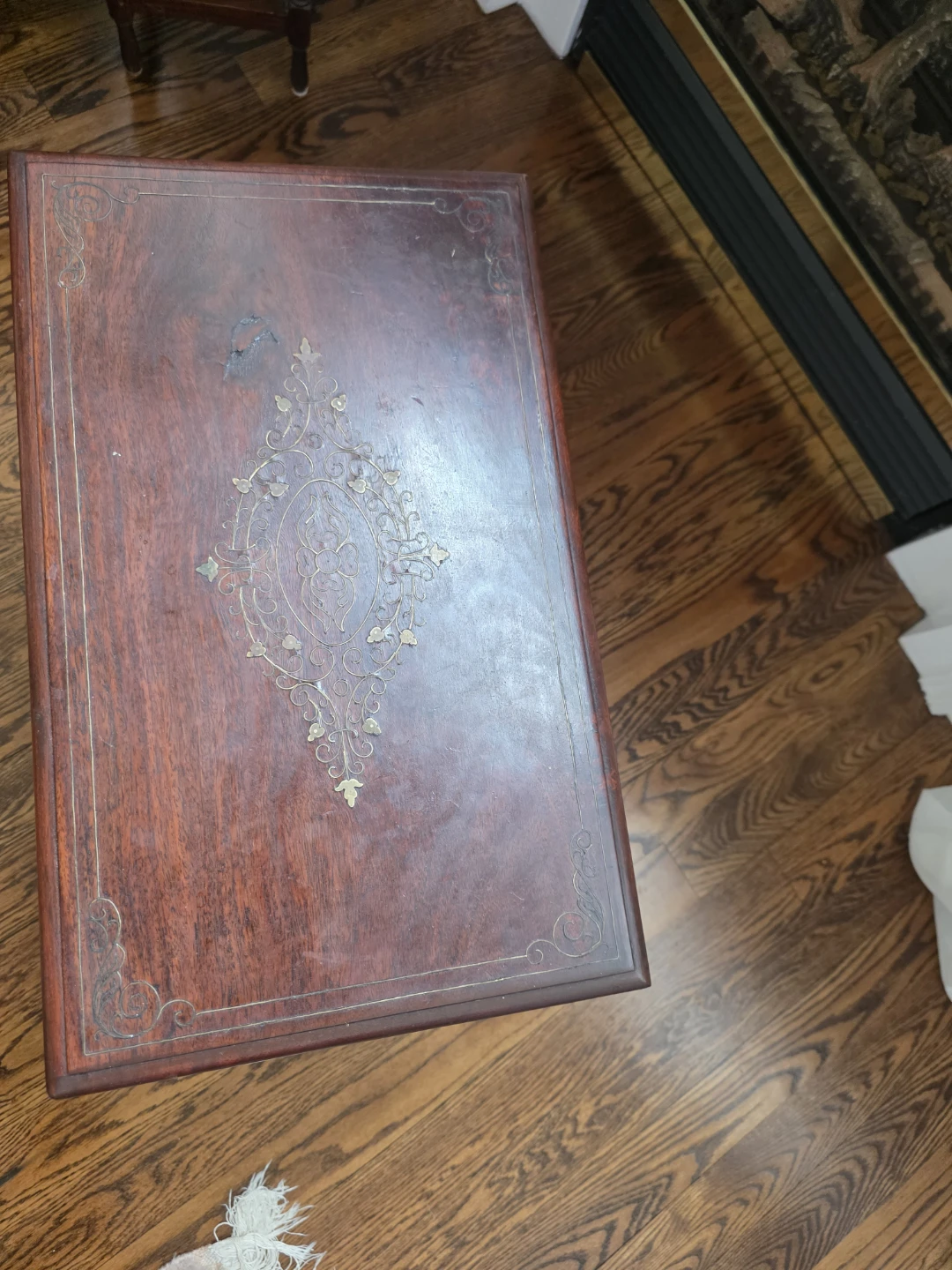 Vintage Dark Wood Side Table - photo 2