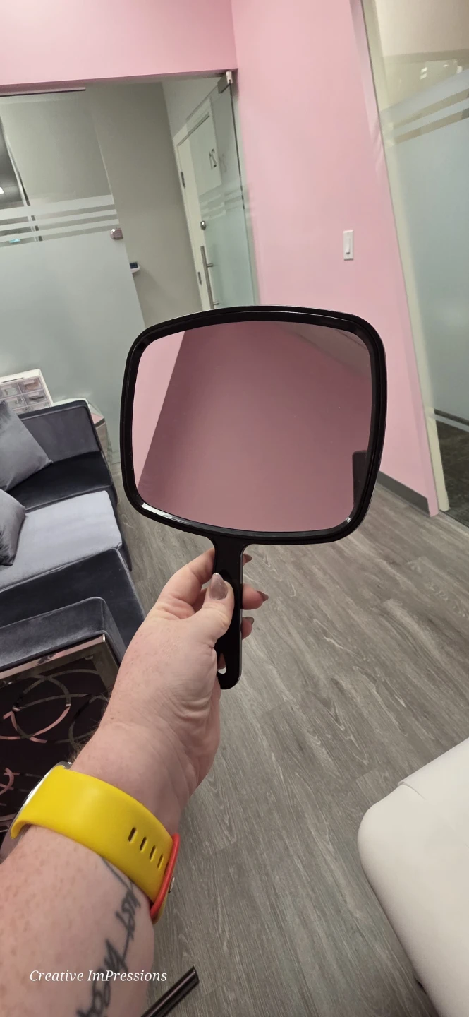 Black Handheld Mirror
