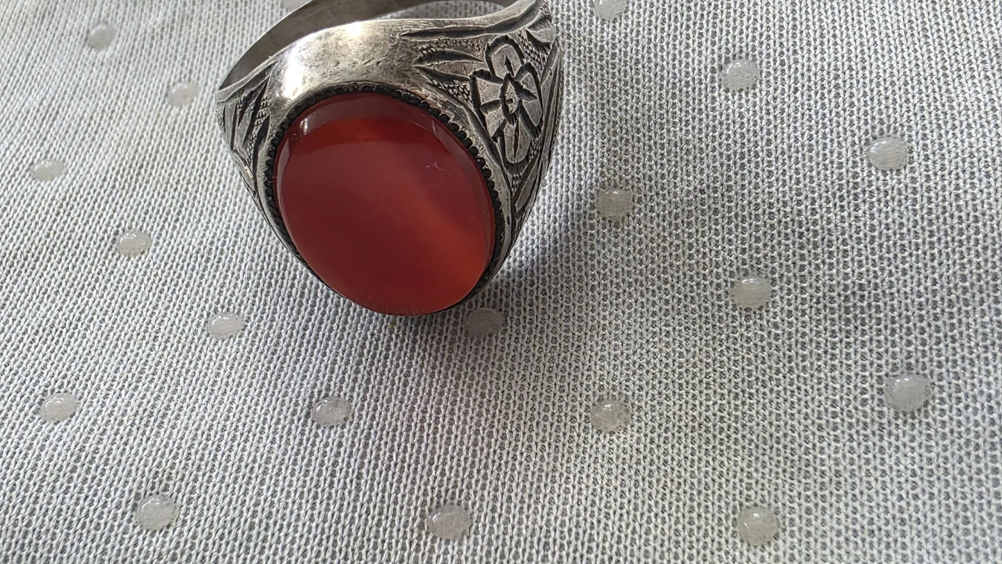 Vintage style red stone ring - photo 2
