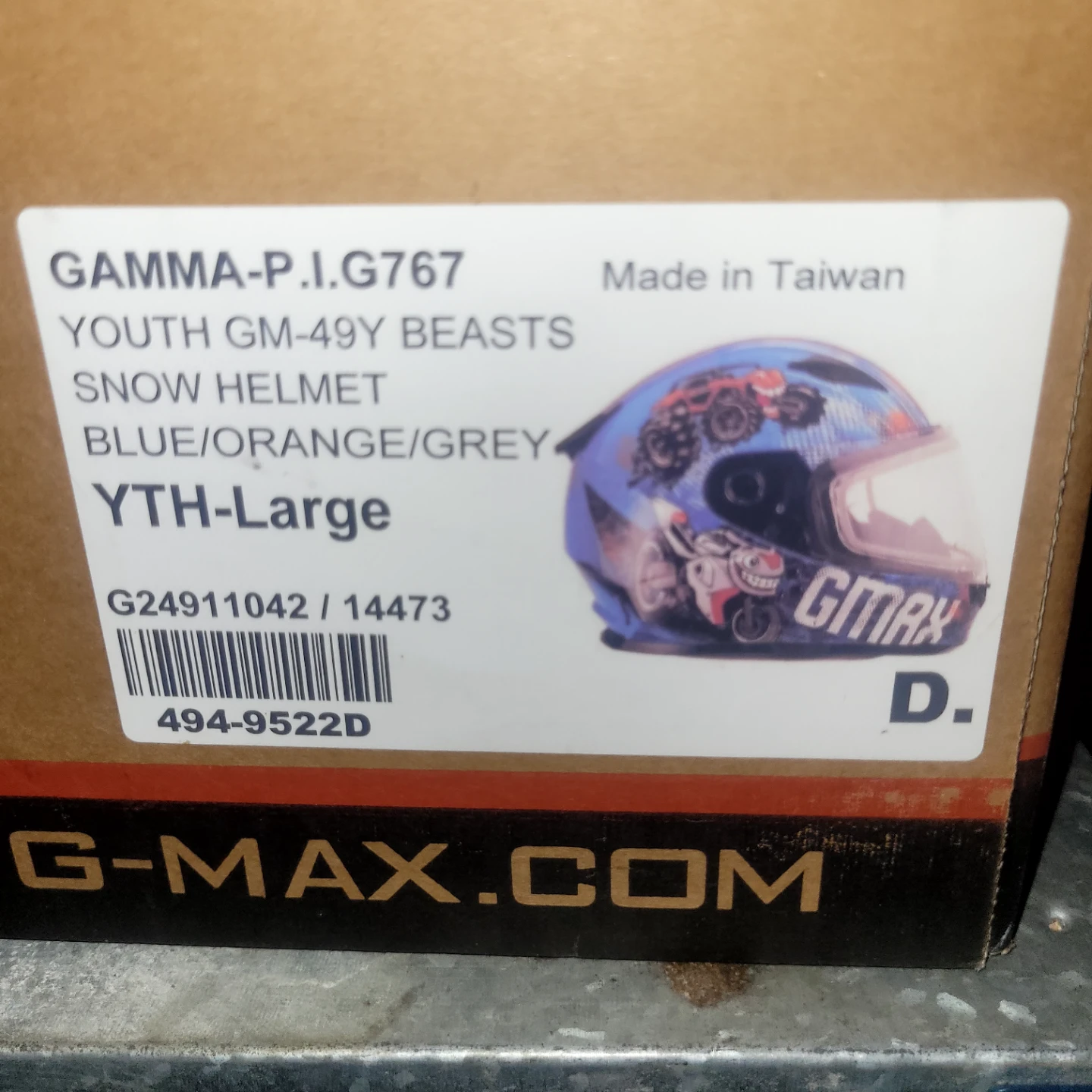 GMAX Blue Motorcycle Helmet - photo 4