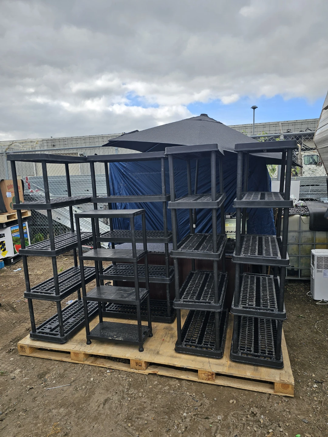 Black Plastic Shelving Units