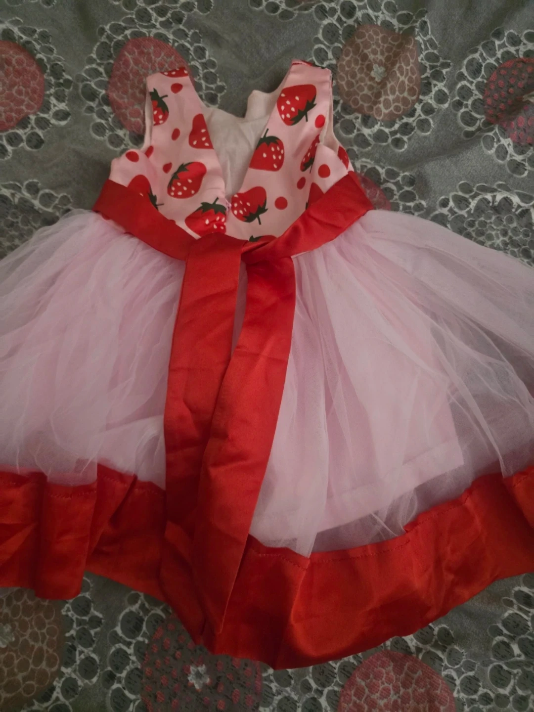 🏈 Strawberry Print Tulle Dress - photo 2