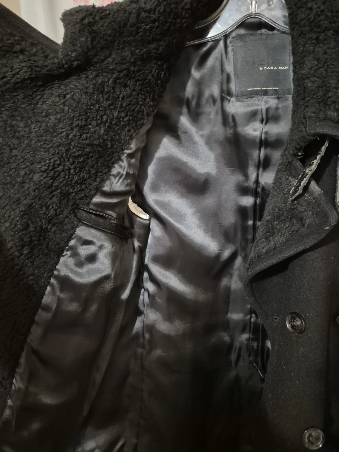 Zara Man Black Tag Wool Blend Coat Size M - photo 5