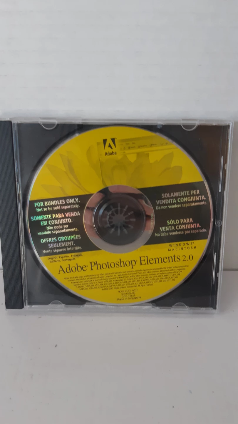 Adobe Photoshop Elements 2.0 Software Disc