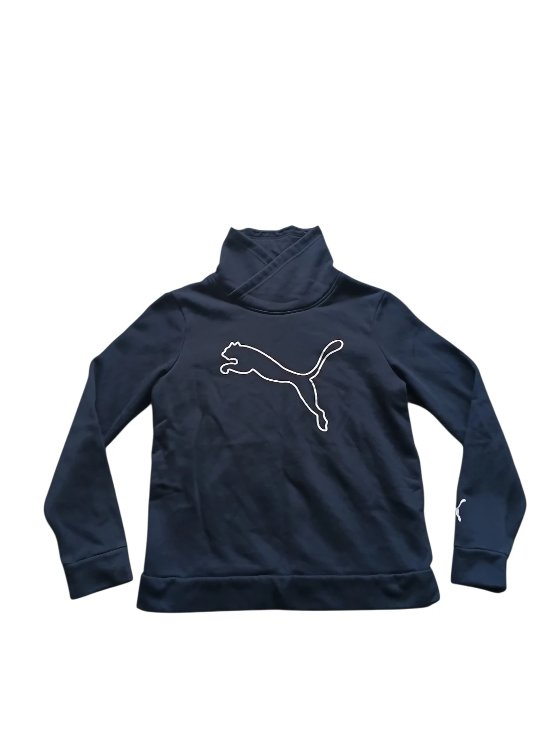 PUMA Women’s French Terry Cowl Neck Pullover Sweatshirt Black - photo 2