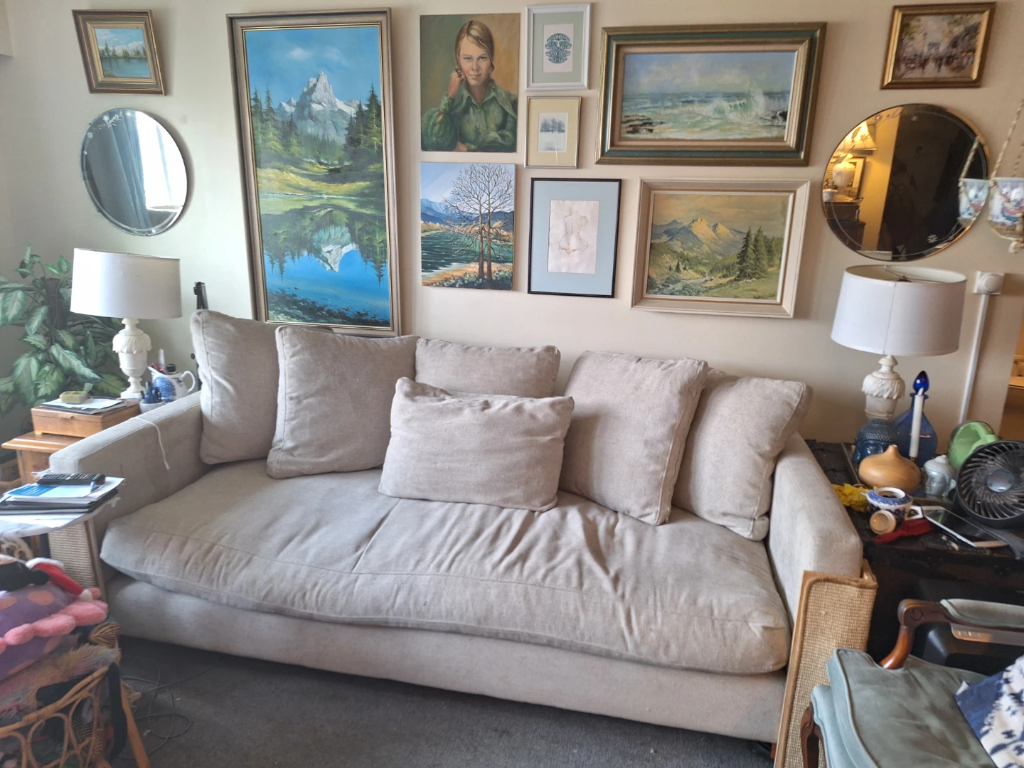 Free Grey Down Filled Sofa