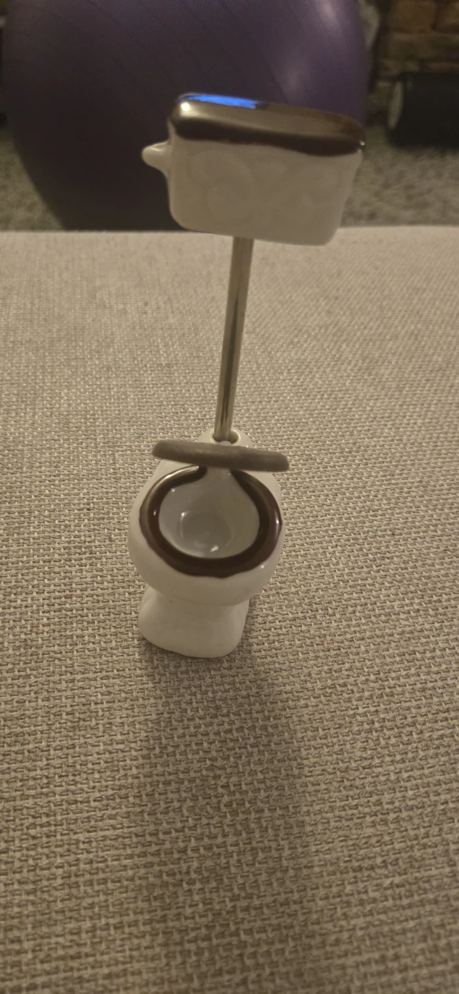 Ceramic Mini Toilet Figurine