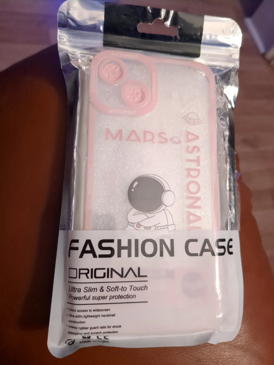 iPhone 13 Case - Pink and Clear - Mars/Astronaut - photo 2