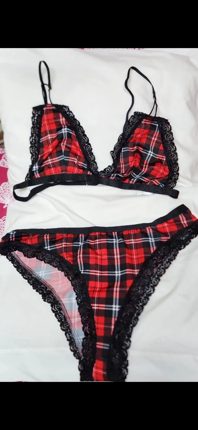 New  Plaid Lingerie Set