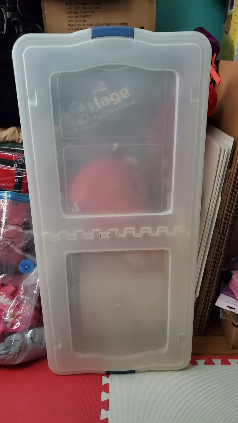 Under-bed storage bins with wheels