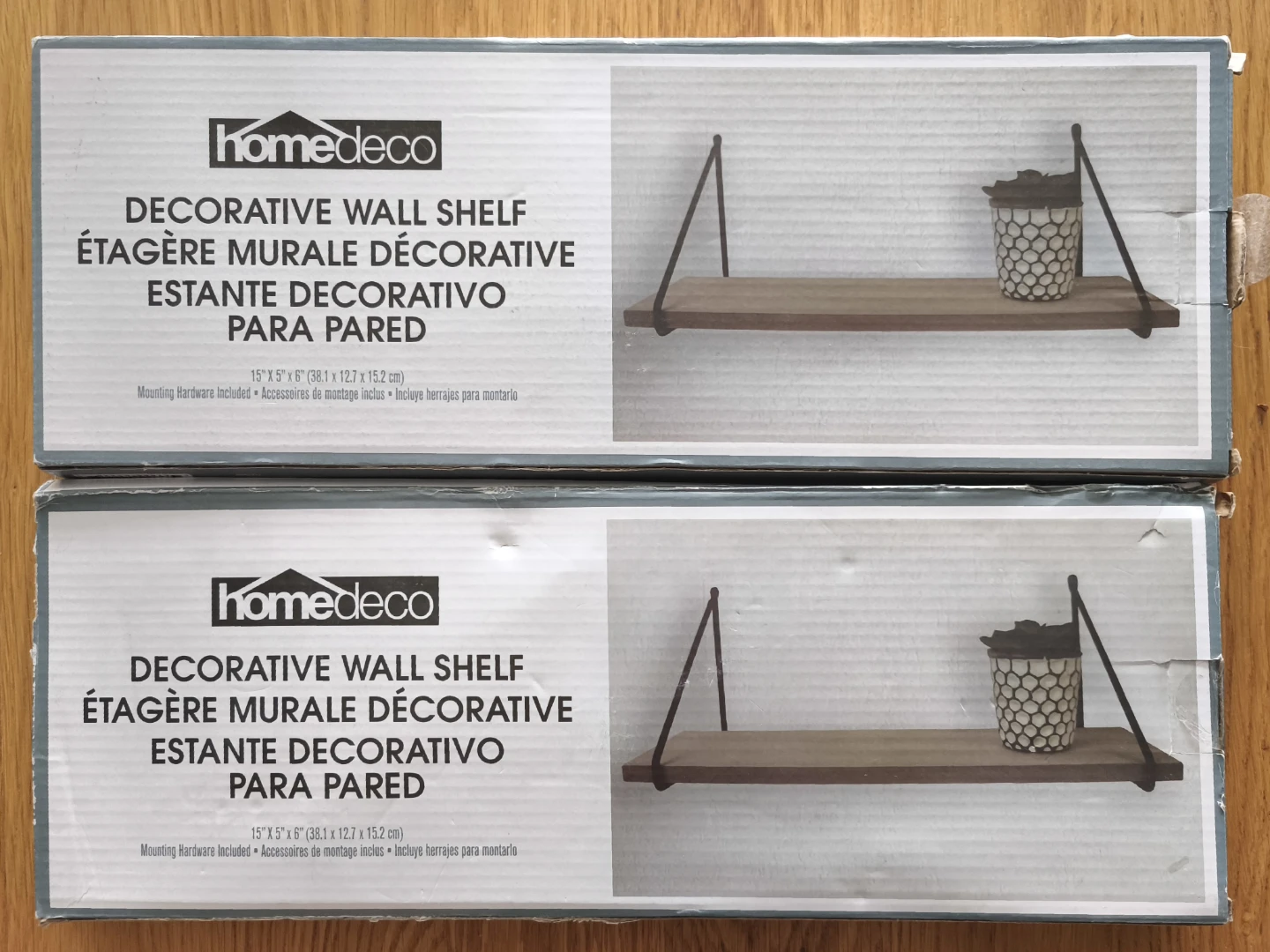 Two Homedeco Decorative Wall Shelves