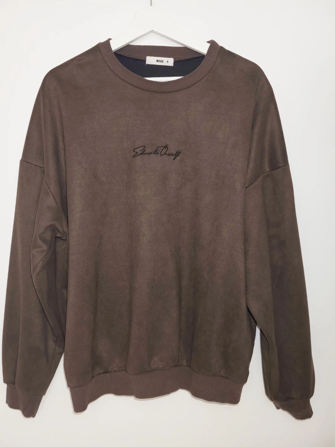 Men's brown suede sweater from Japan