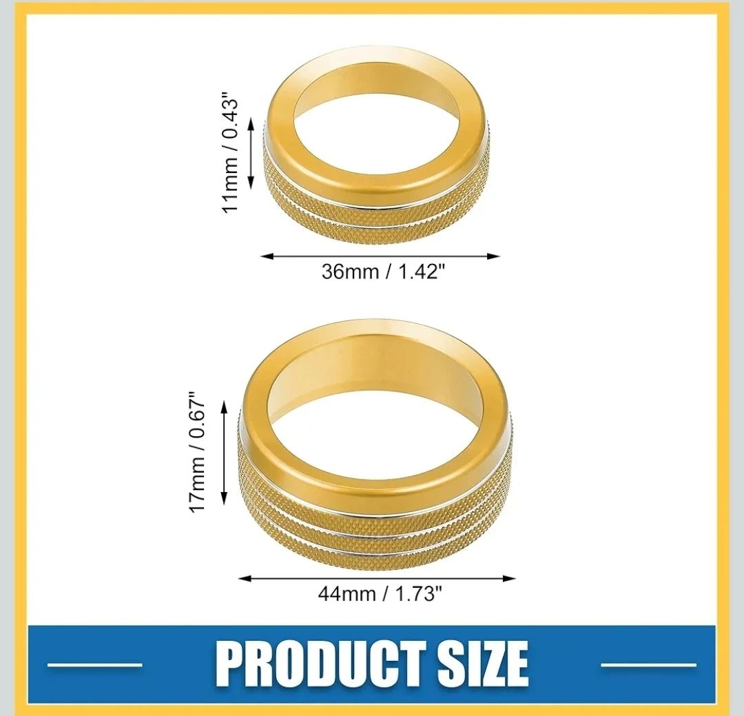 Gold AC Knob Covers (Set of 3) - photo 5
