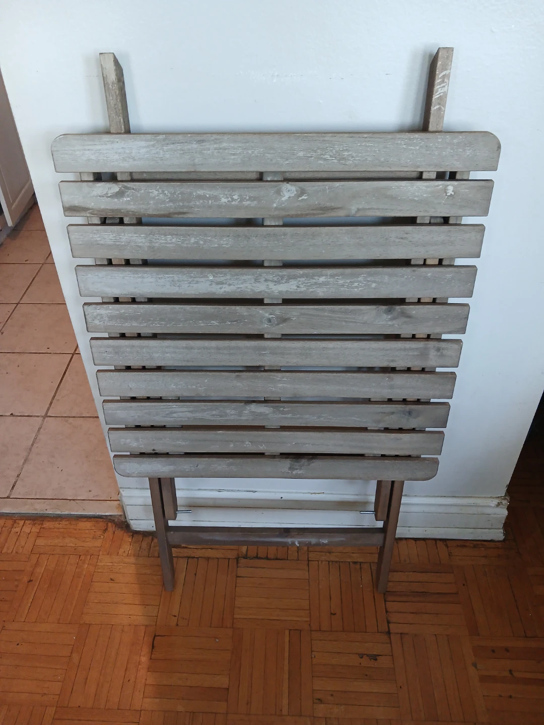 Foldable Wooden Slat Table - photo 3