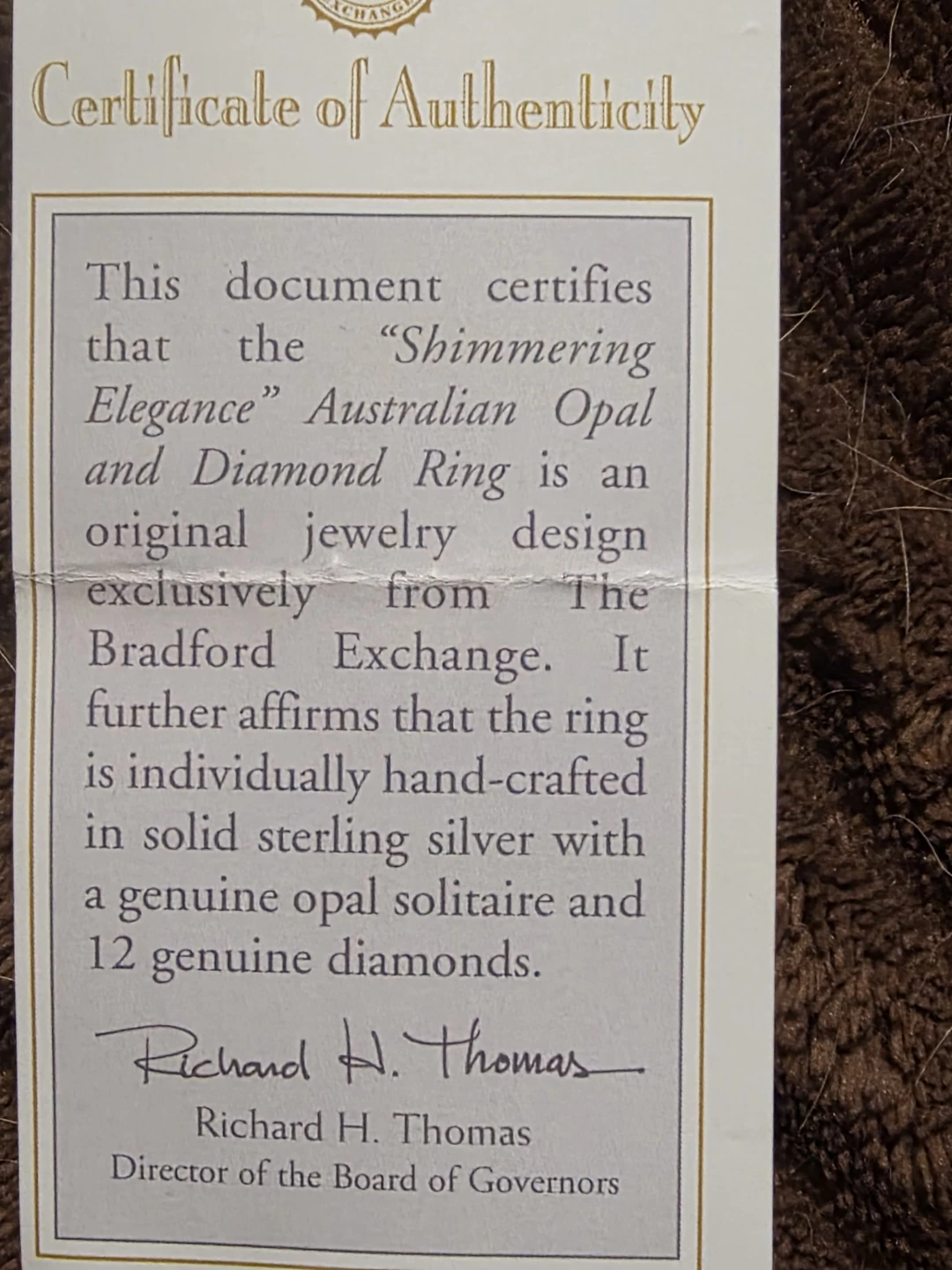 Bradford Exchange Shimmering Elegance Opal and Diamond Ring - photo 4