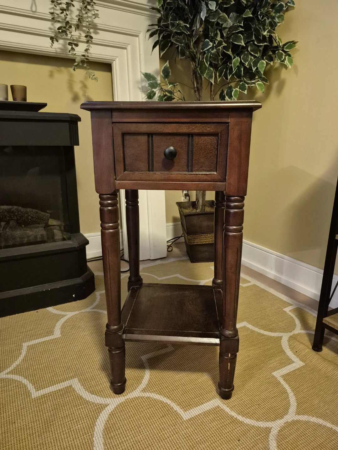 Wood side table