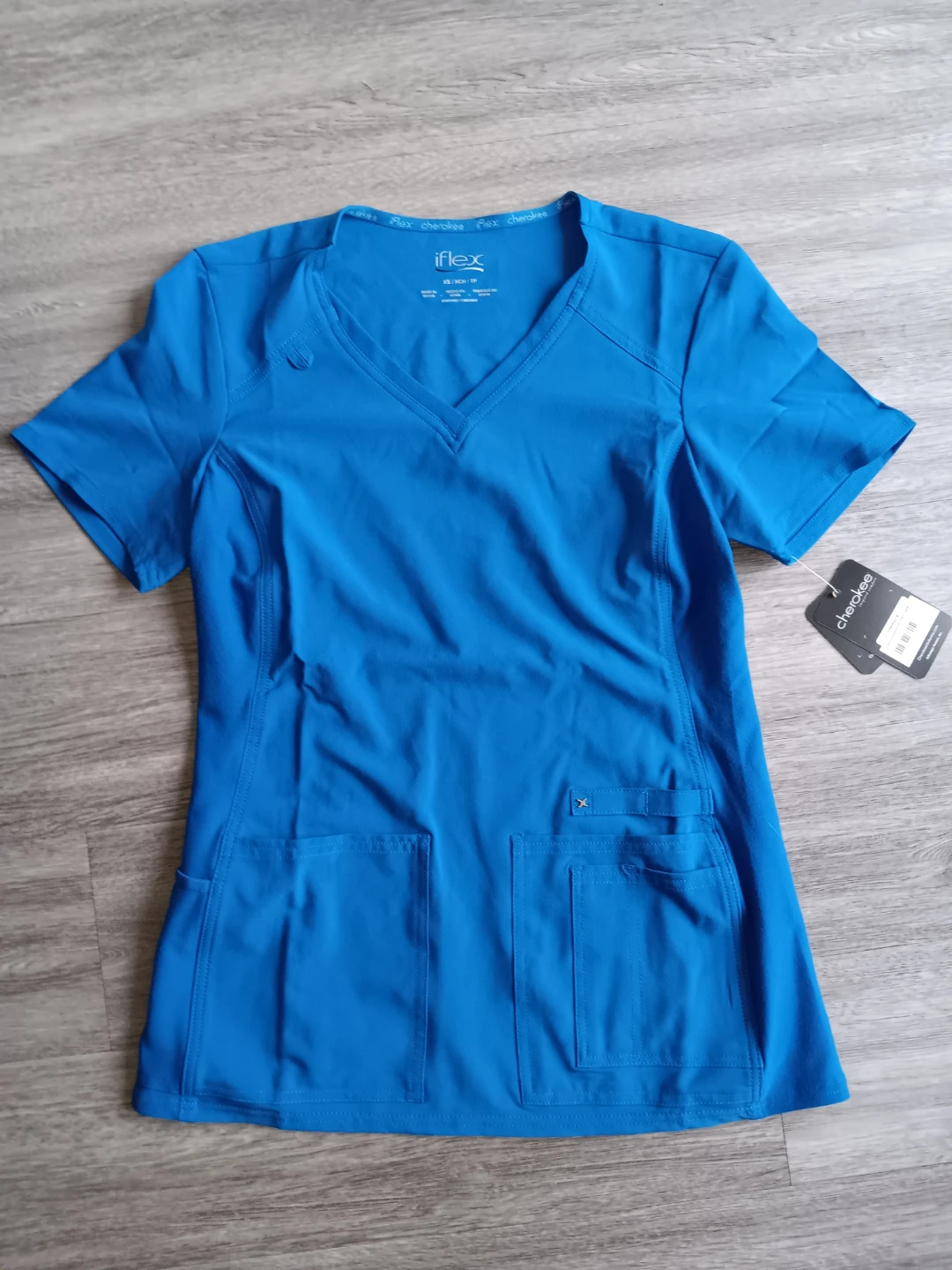 Cherokee iflex Scrub Top Blue XS