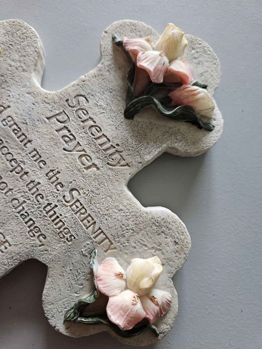 Serenity Prayer Floral Wall Cross - photo 4