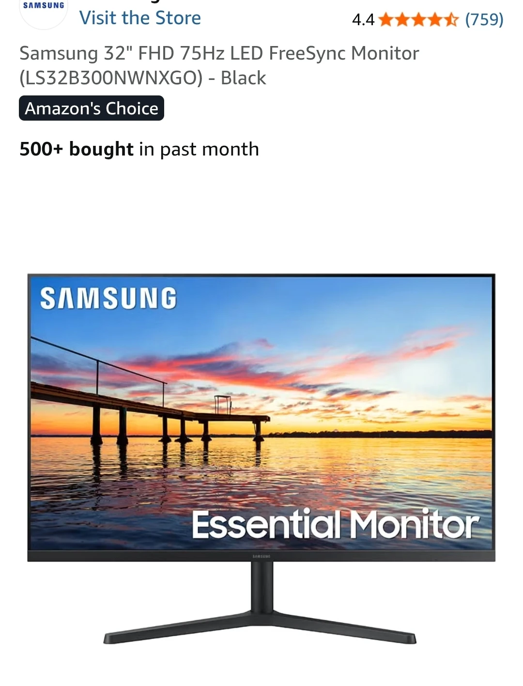 Samsung 32" FHD 75Hz LED Monitor - photo 4
