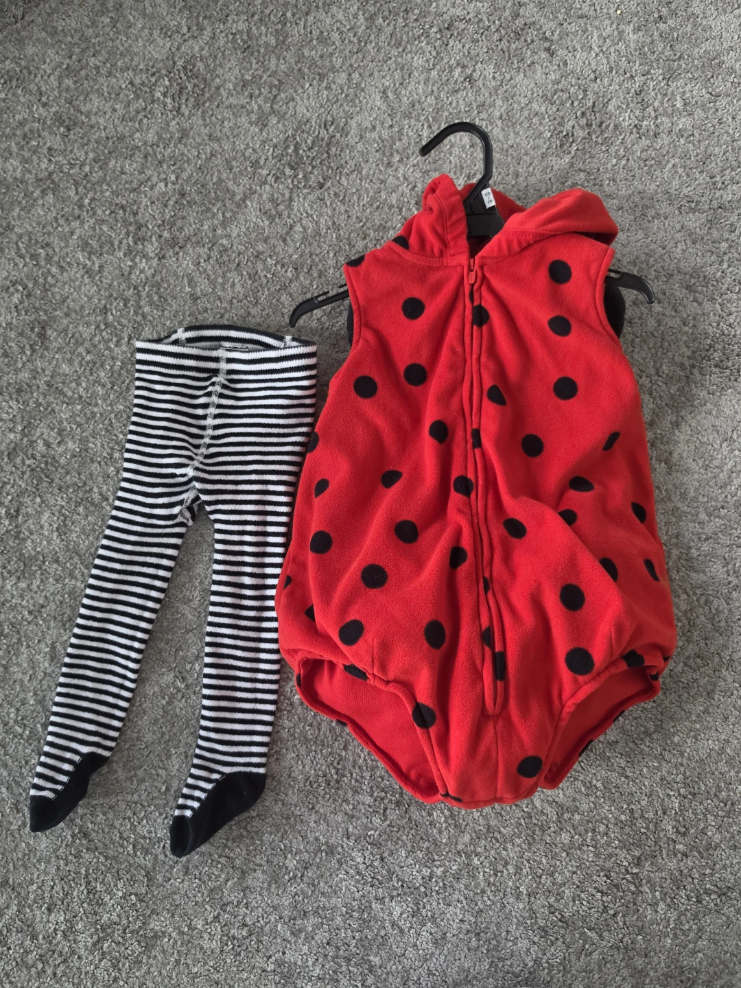 Ladybug Costume with Tights 2T