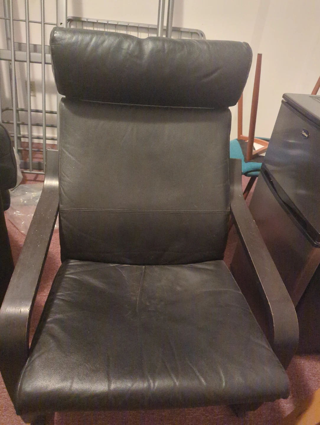 IKEA Poang Leather Armchair