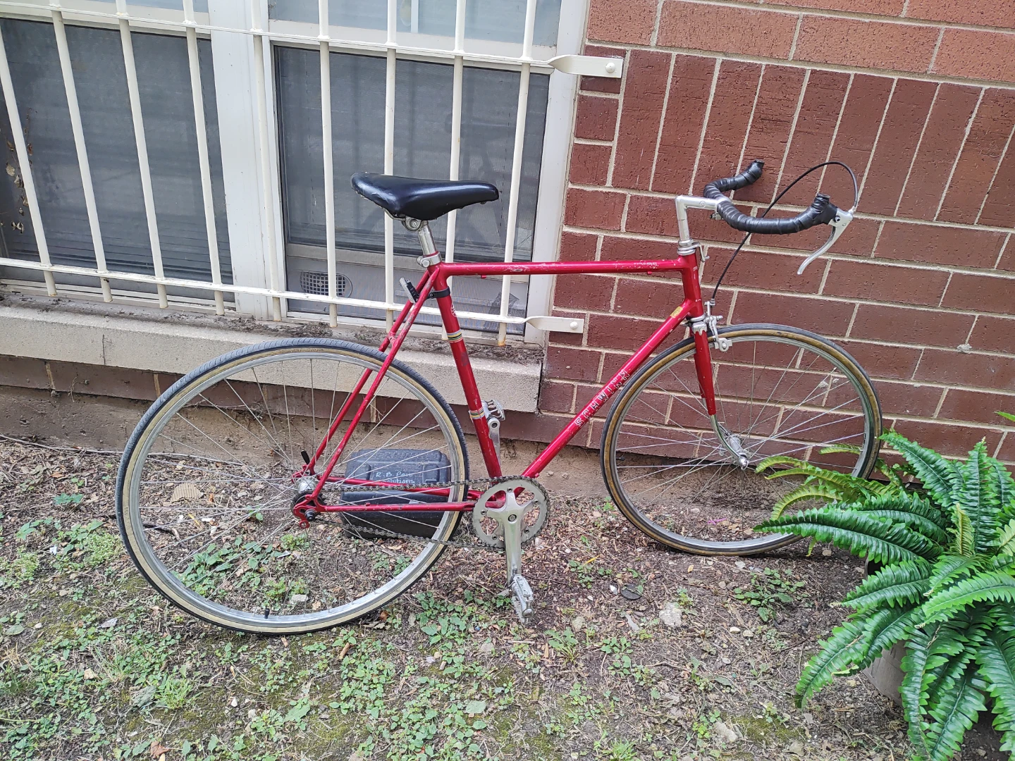 Cherry red Schwinn single speed road racer bike - photo 2