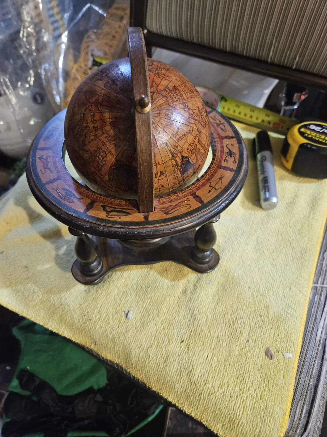 Vintage Wooden Desk Globe - photo 4