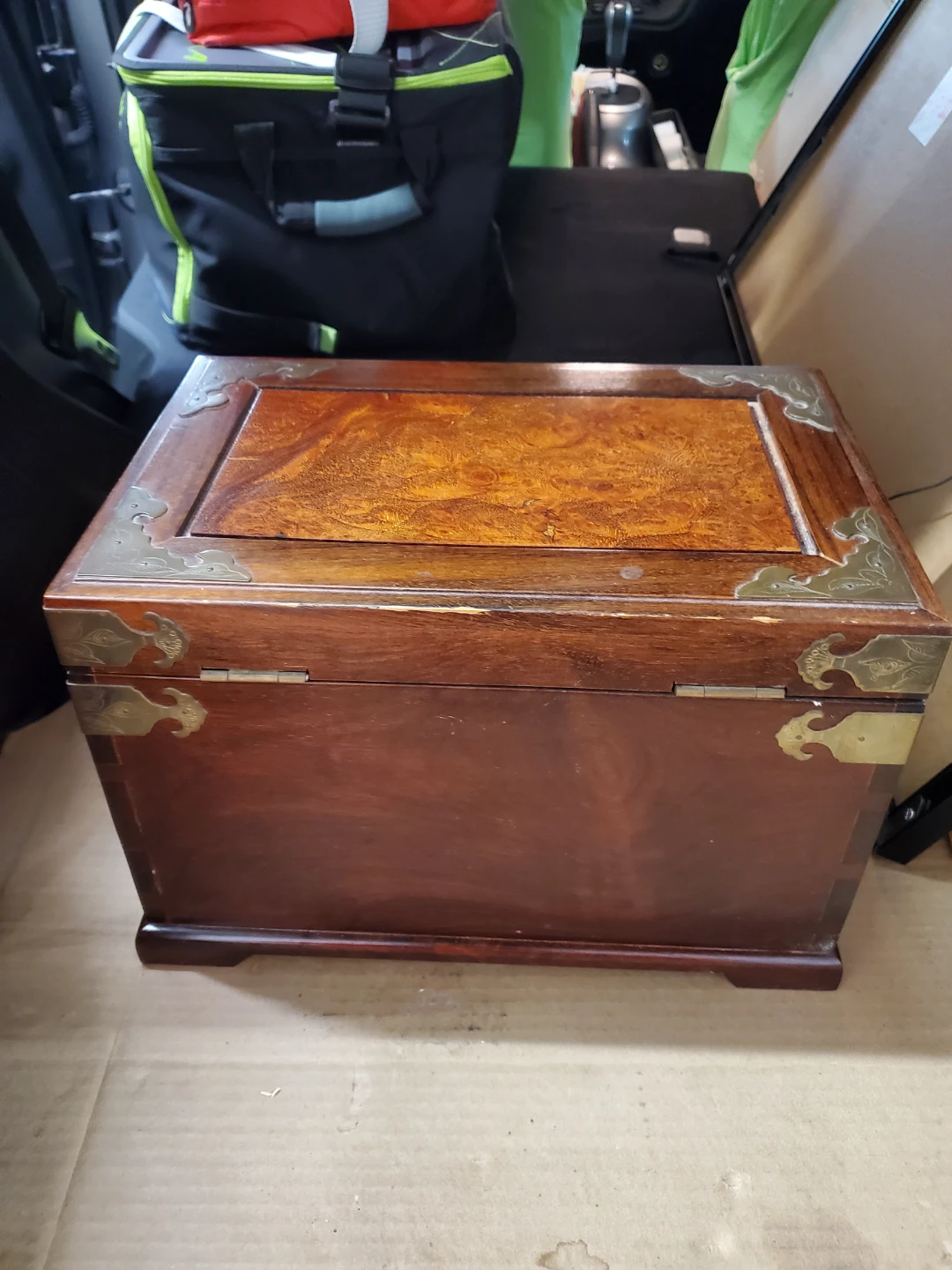 Vintage Chinese Style Wood Jewellery Box - photo 2