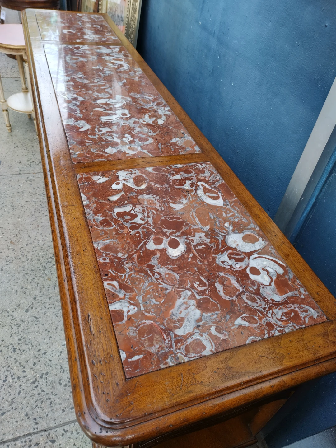 Long buffet table with marble on top - photo 3