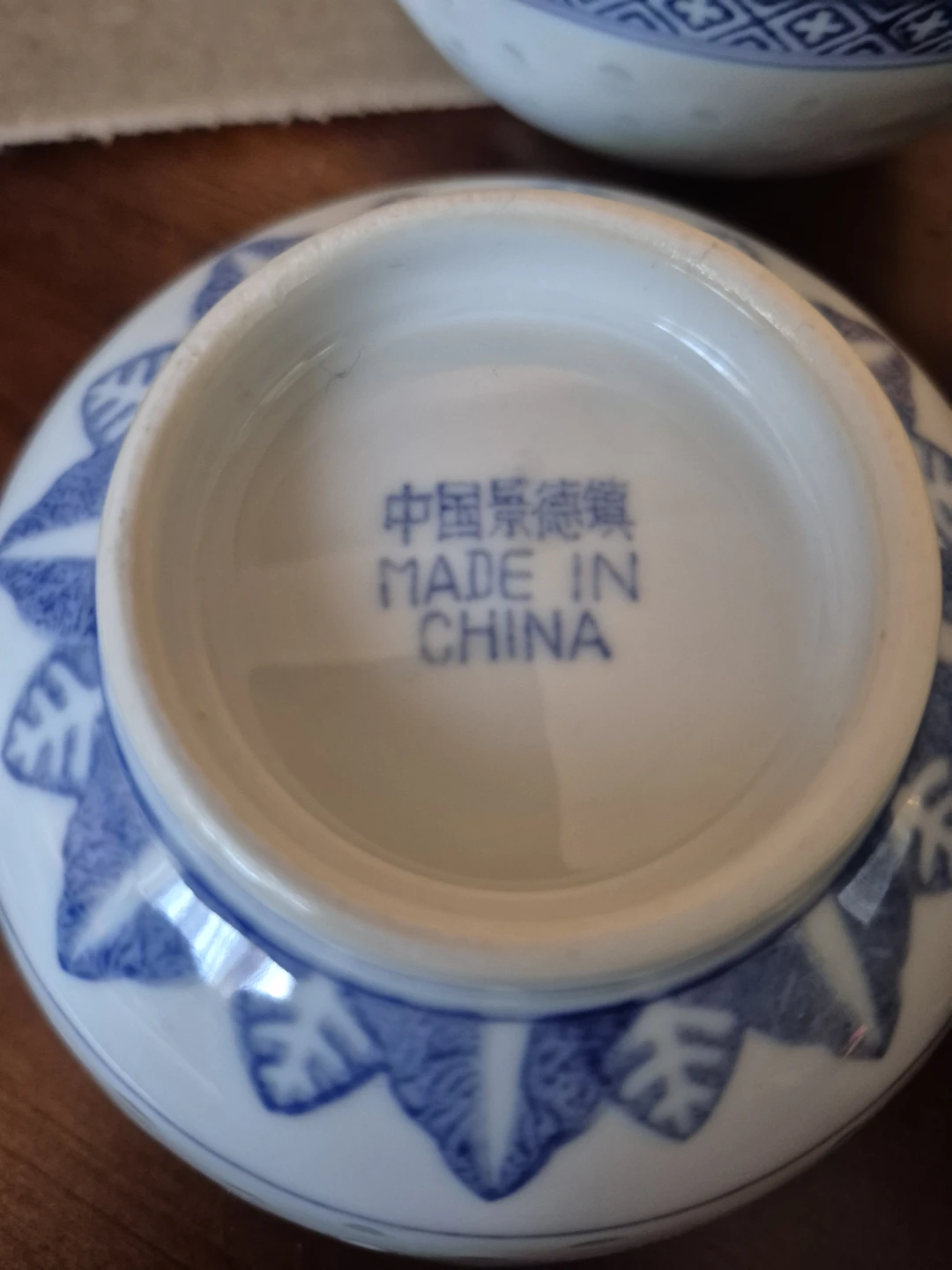 Blue and White Porcelain Rice Bowls and Spoons - photo 4