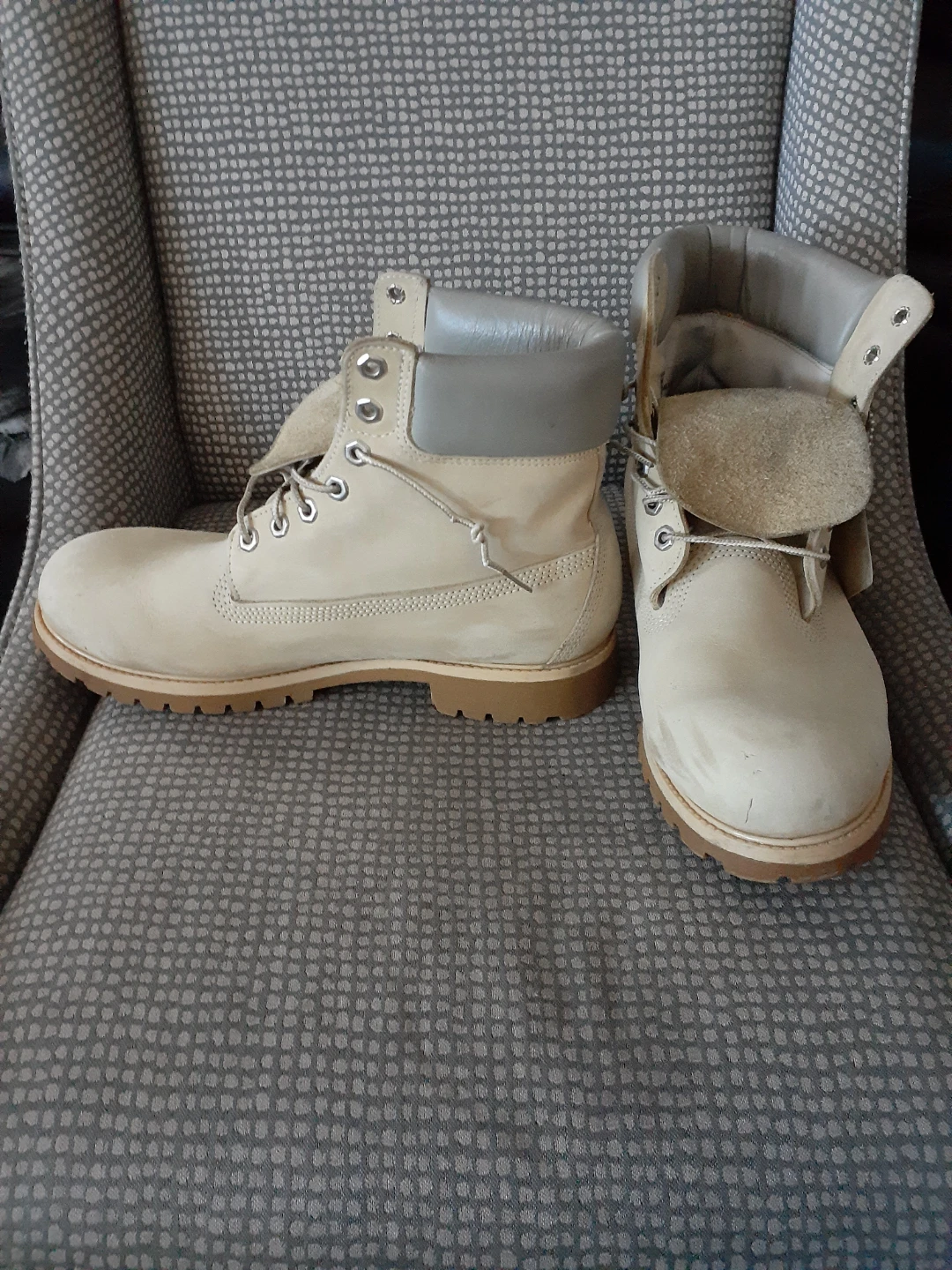 Timberland Premium 6-Inch Boots Ivory Vintage Y2K Size US10 - photo 3