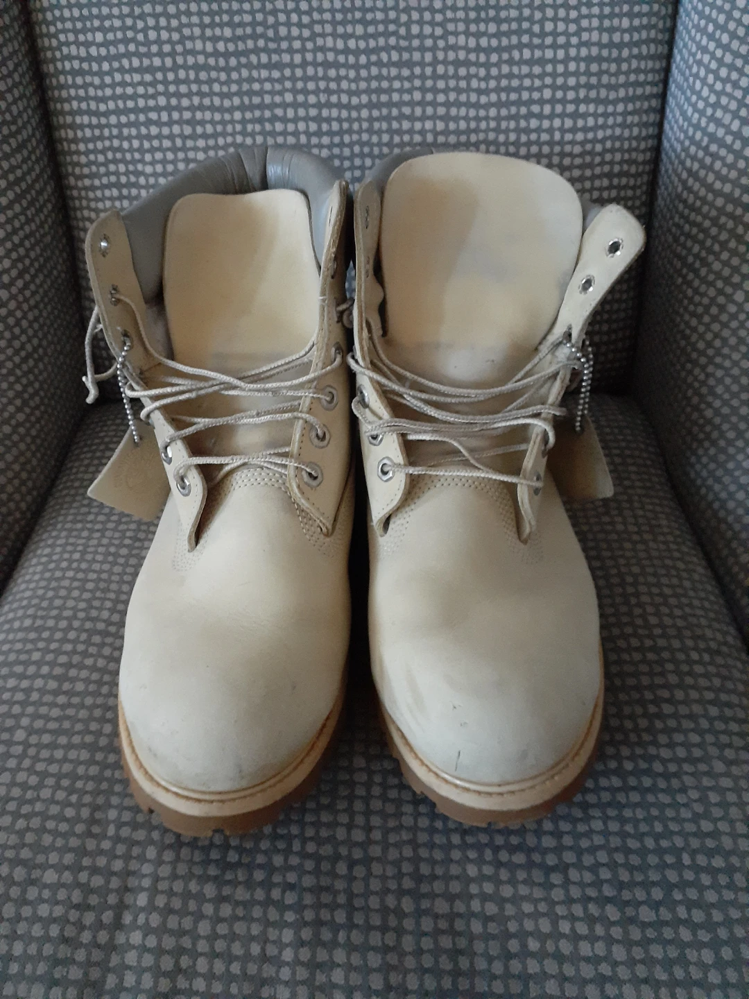 Timberland Premium 6-Inch Boots Ivory Vintage Y2K Size US10 - photo 5