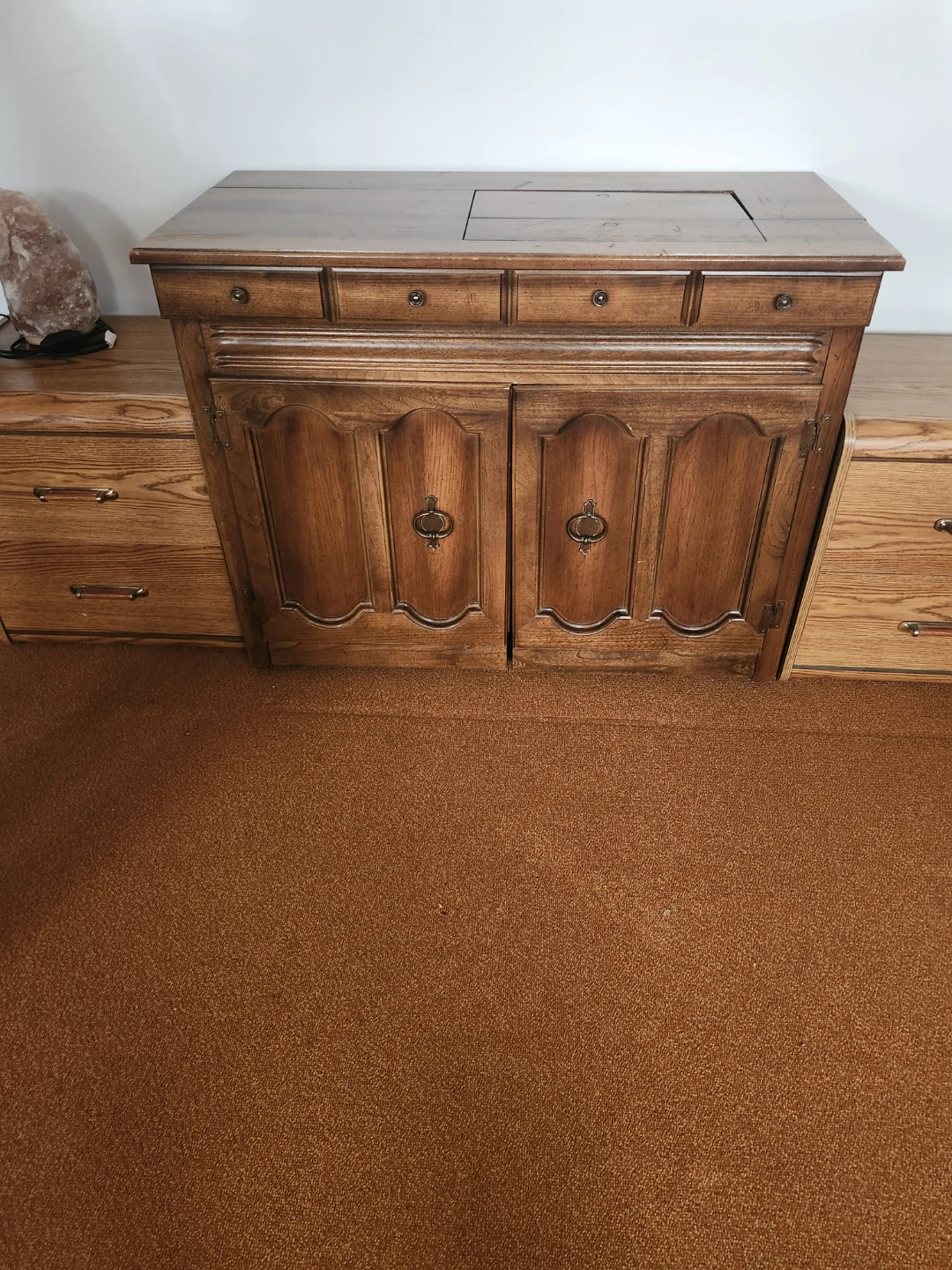 Vintage Wooden Sewing Cabinet