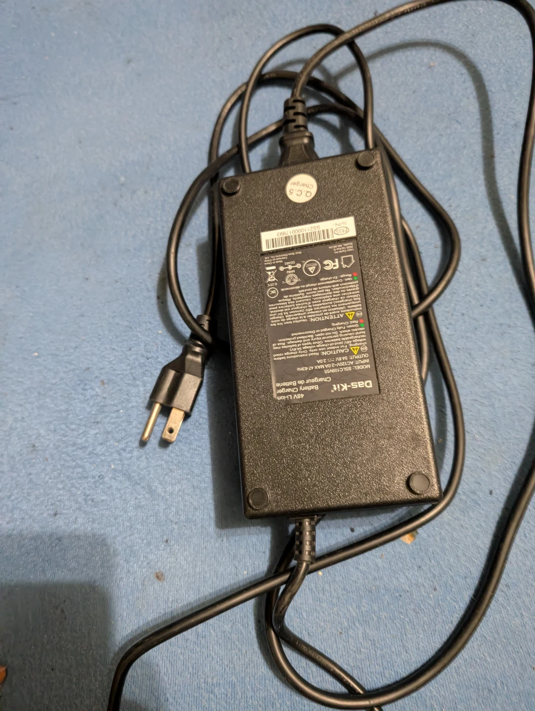 Das-Kit 48V Li-ion Battery Charger - photo 4