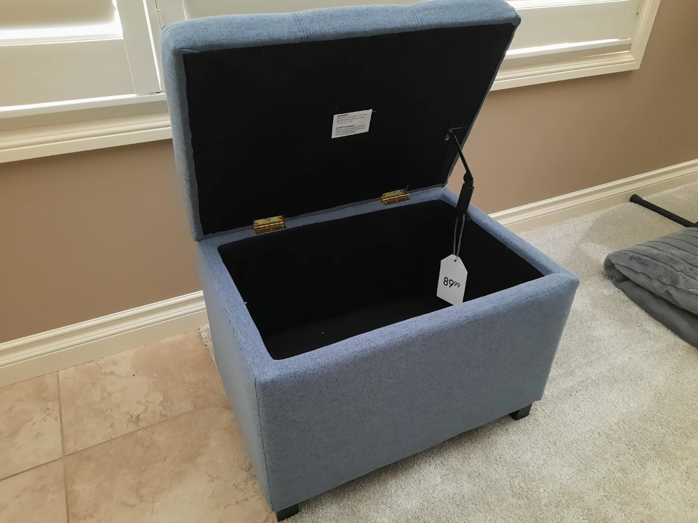 New with tag storage ottoman