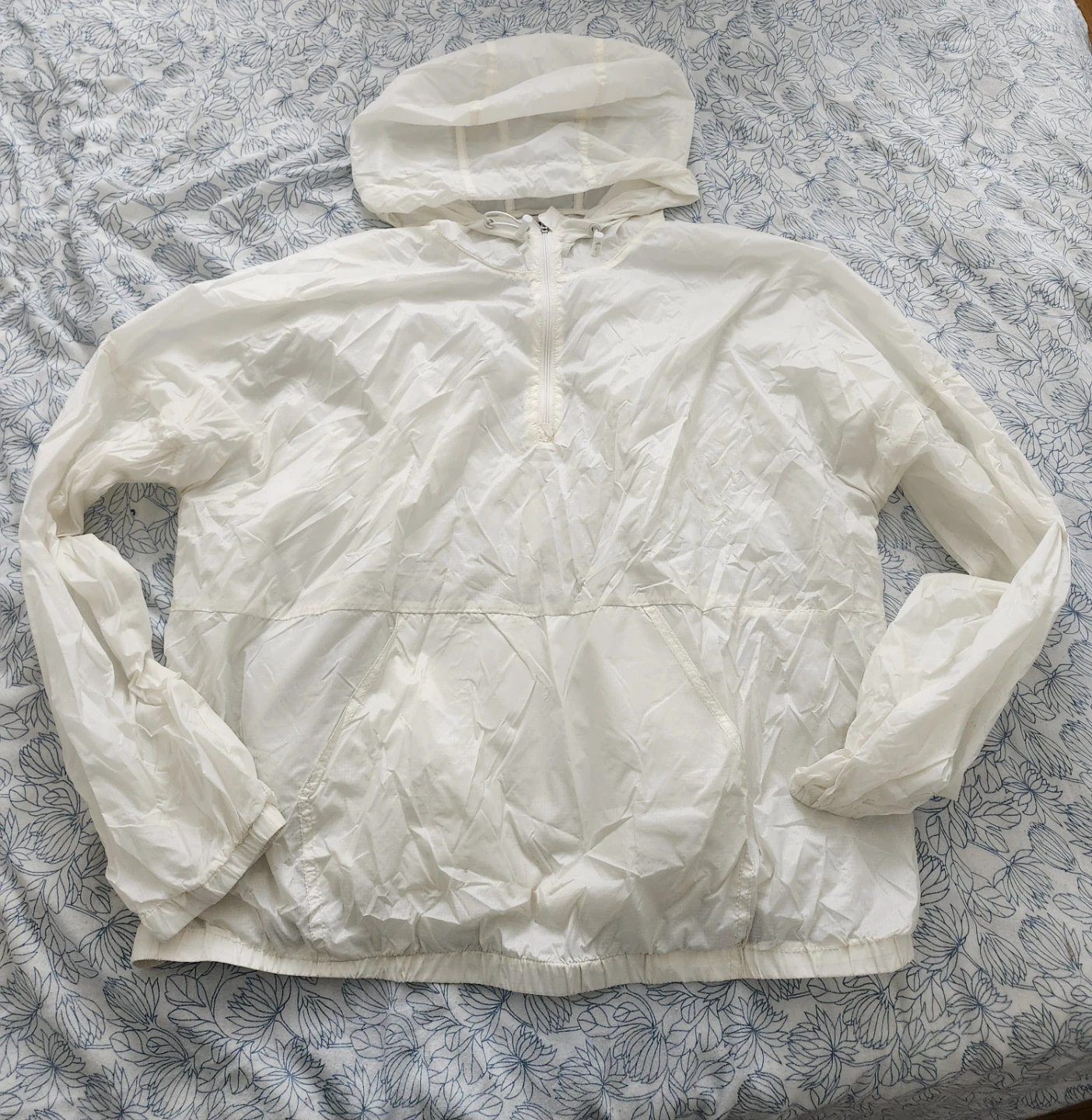 White Lightweight Windbreaker Jacket
