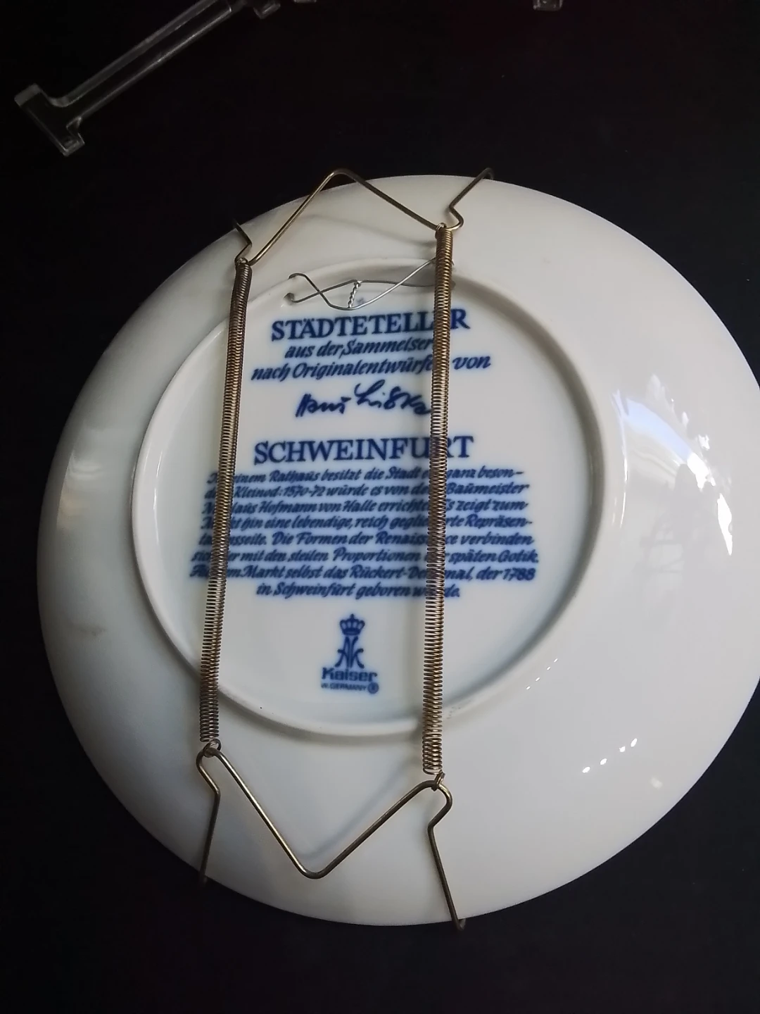 Kaiser Porcelain Collector Plate - Schweinfurt - photo 5