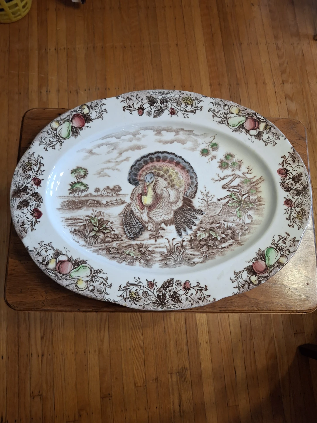 Vintage Turkey Thanksgiving Platter
