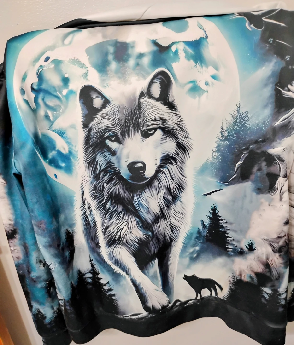 Wolf Print Hoodie - photo 2
