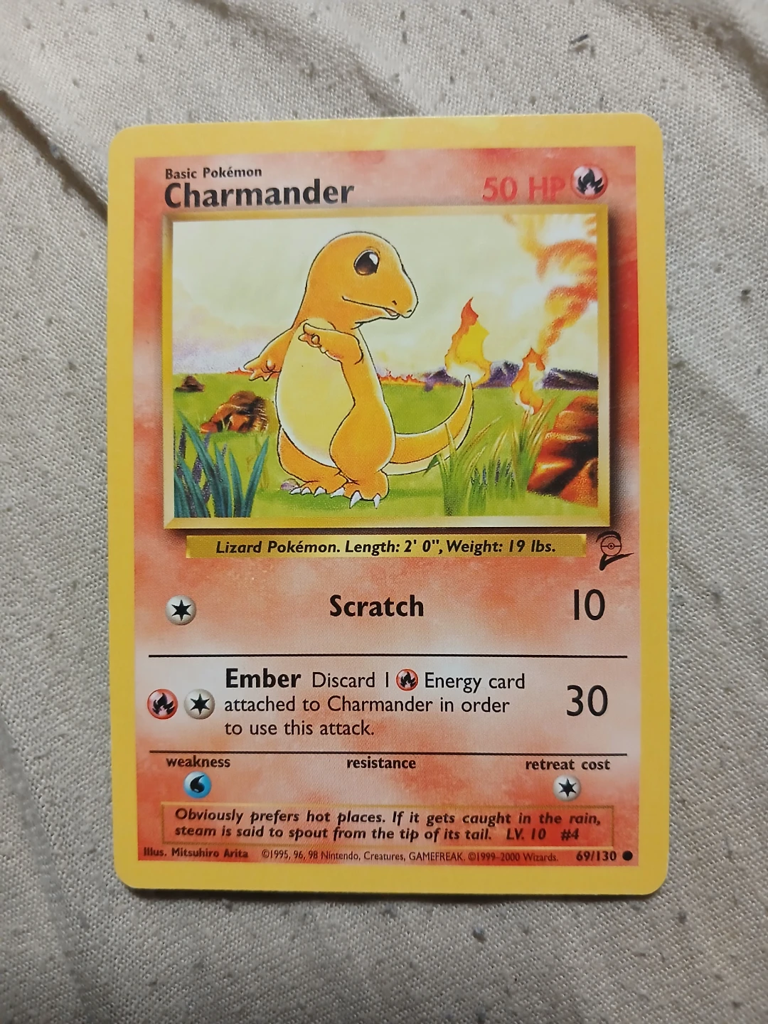Charmander 69/130 1999-2000 Pokémon Card